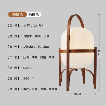 Modern bamboo led desk lamp brass bedroom table light