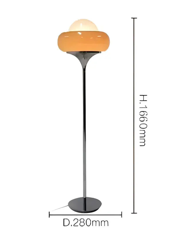 Modern bauhaus table lamp yellow & white glass bedroom light