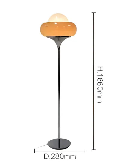 Modern bauhaus table lamp yellow & white glass bedroom light