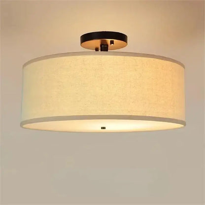 Modern beige country fabric led ceiling light dining room