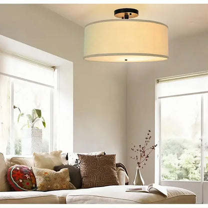 Modern beige country fabric led ceiling light dining room