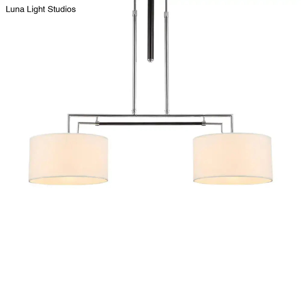 Modern beige drum island pendant hanging light kit kitchen