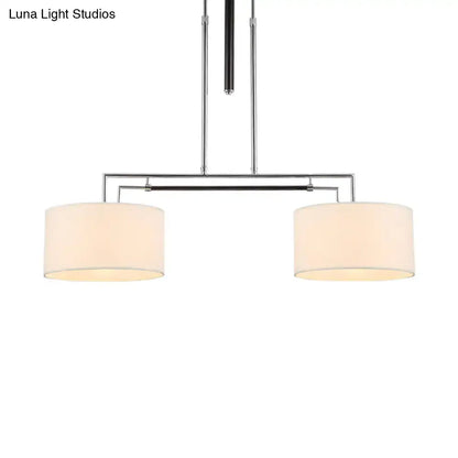 Modern beige drum island pendant hanging light kit kitchen