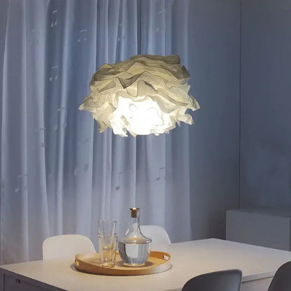 Modern beige & gray nordic paper pendant light living room