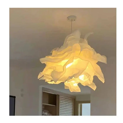 Modern beige & gray nordic paper pendant light living room
