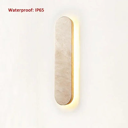 Modern beige marble courtyard led wall sconce outdoor light