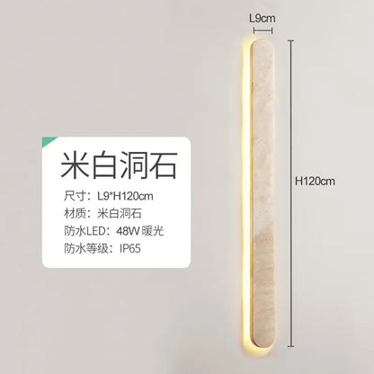 Modern beige marble courtyard led wall sconce outdoor light