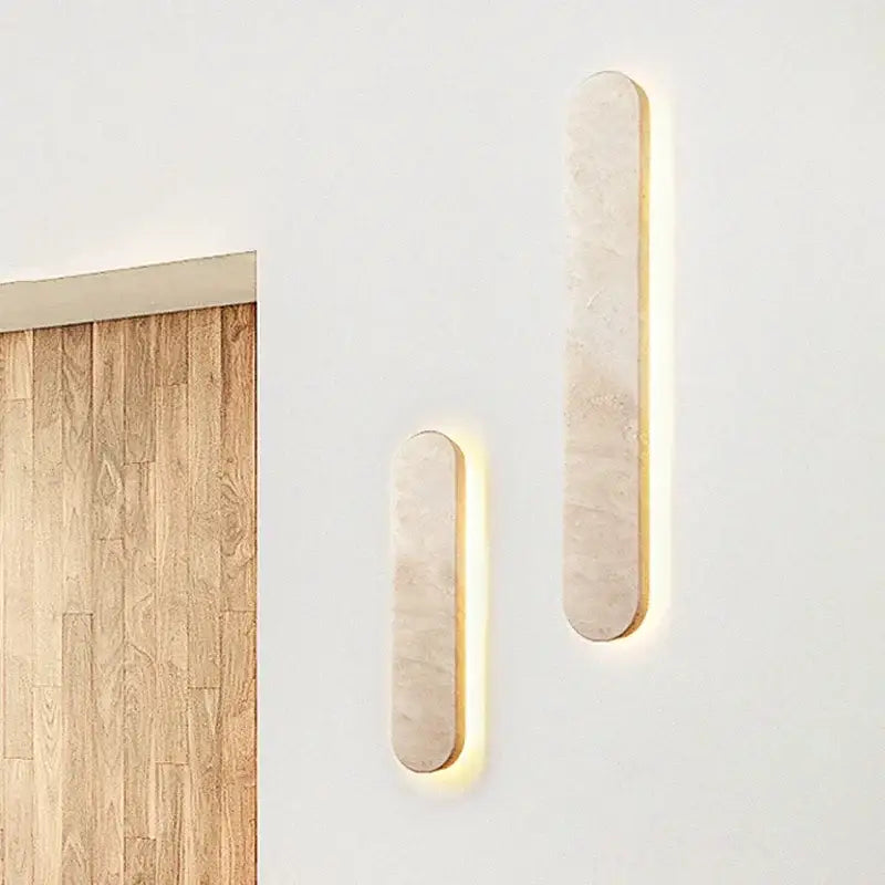 Modern beige marble courtyard led wall sconce outdoor light