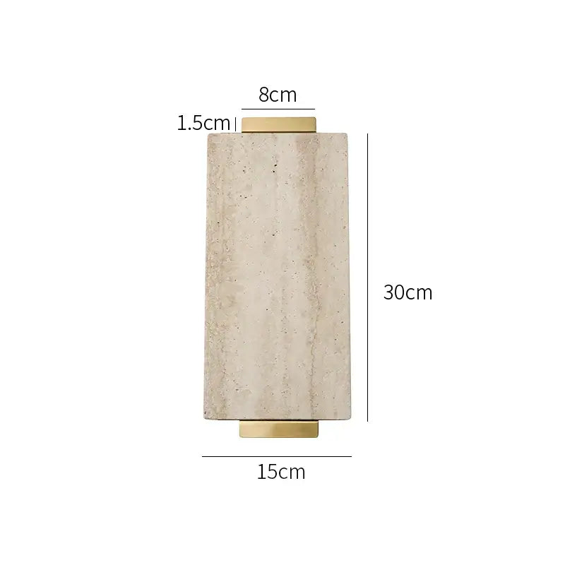 Modern beige travertine stone tray kitchen gold handle decor