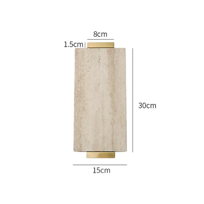 Modern beige travertine stone tray kitchen gold handle decor
