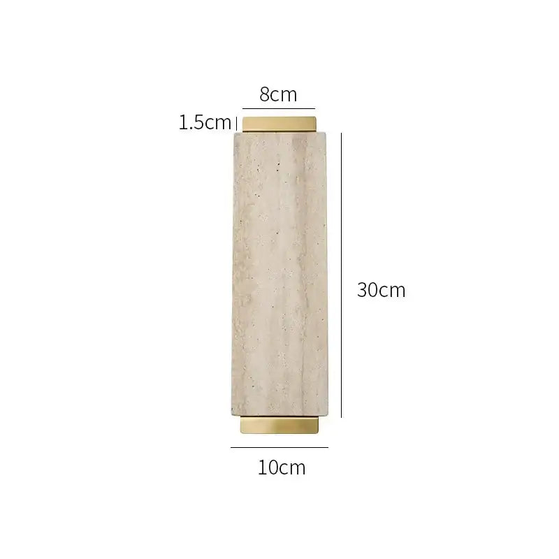 Modern beige travertine stone tray kitchen gold handle decor