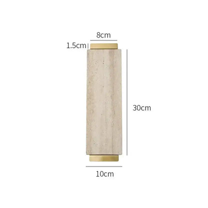 Modern beige travertine stone tray kitchen gold handle decor