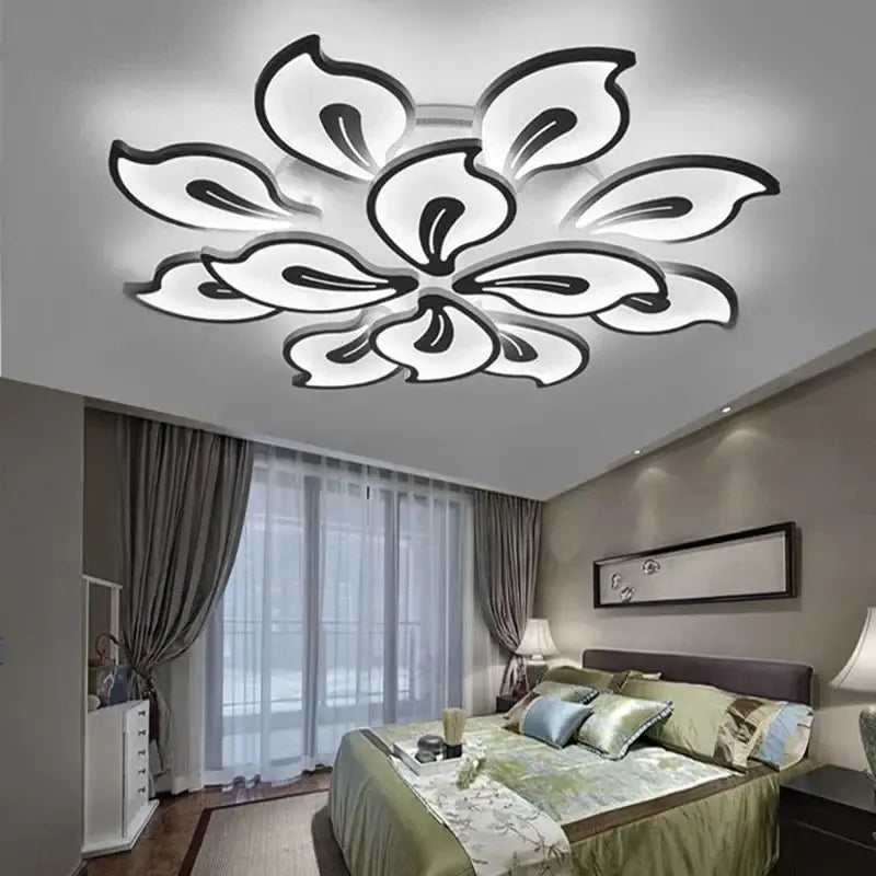 Modern beige & white flower led ceiling light for living room
