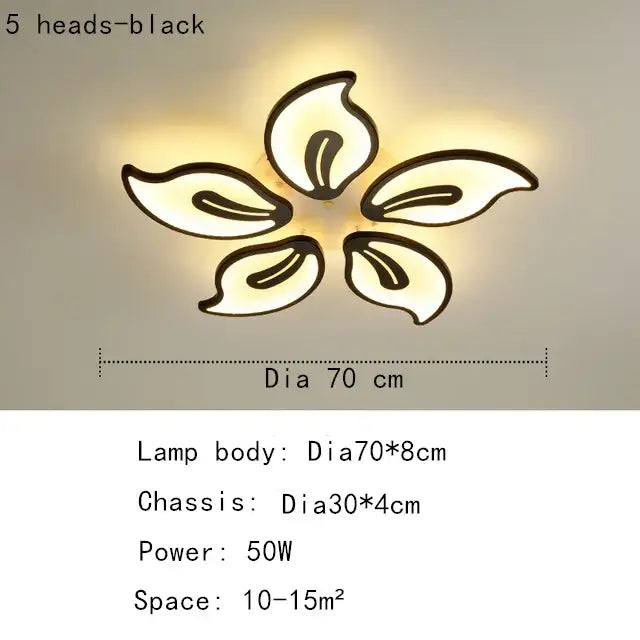 Modern beige & white flower led ceiling light for living room