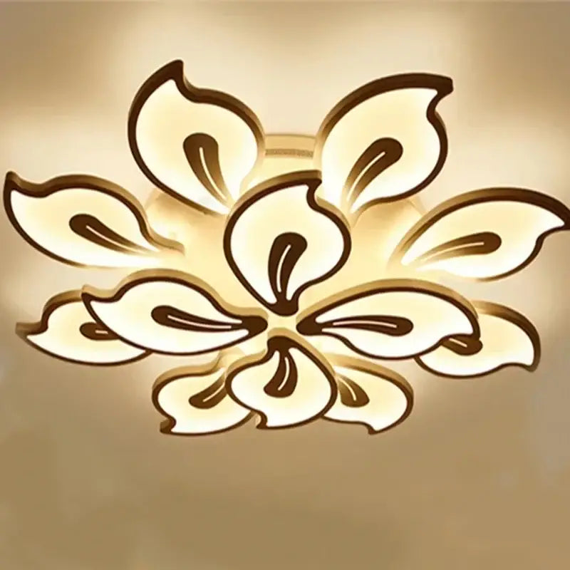 Modern beige & white flower led ceiling light for living room