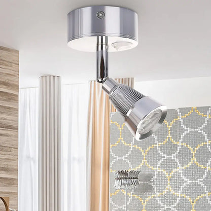 DecorBites™ Modern Bell Wall Light: Rotatable Metal LED Sconce in Black/Chrome - With/Without Switch