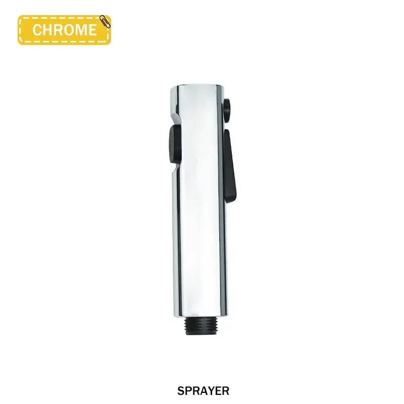 Modern bidet faucet set with coiled hose for bathroom