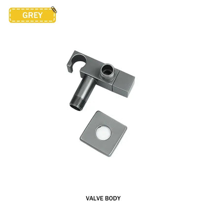 Modern bidet faucet set with coiled hose for bathroom