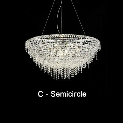 Modern bird nest crystal pendant chandelier living room light