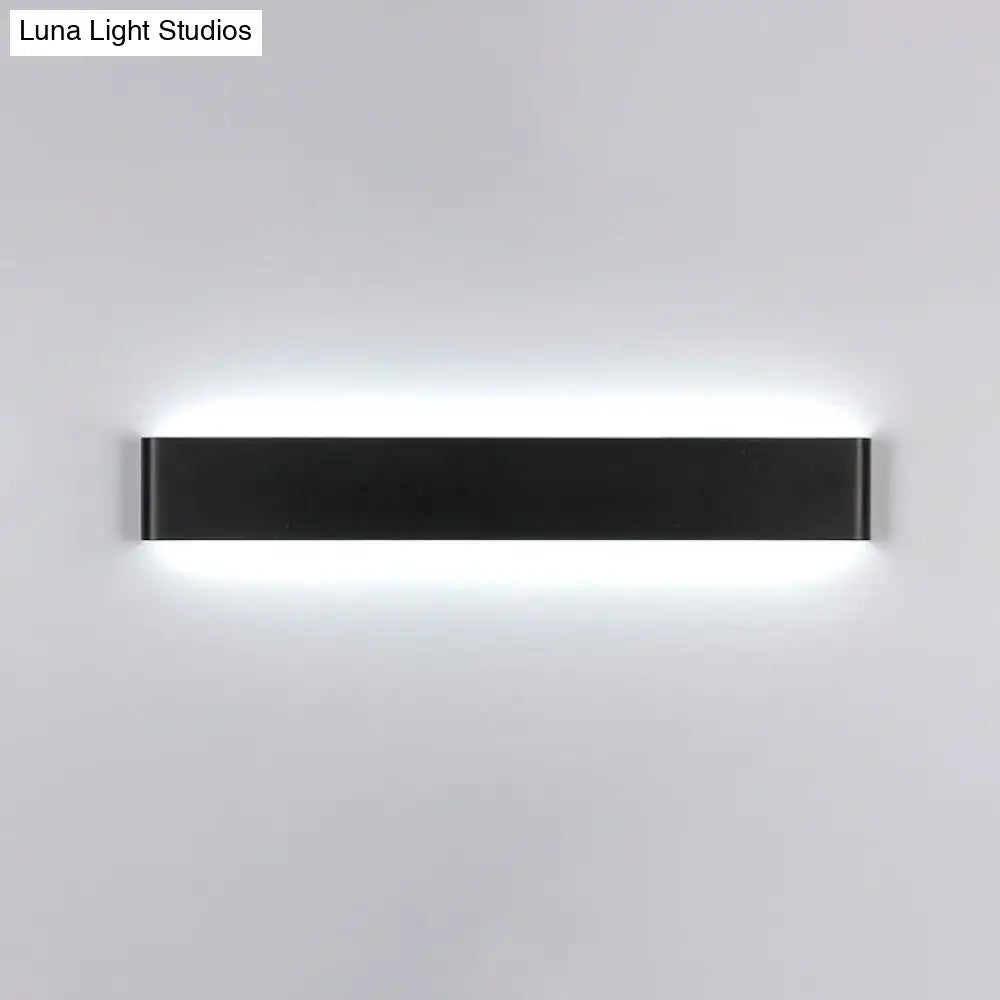 Modern black 12 inch led vanity wall sconce bathroom light