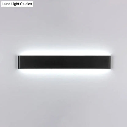 Modern black 12 inch led vanity wall sconce bathroom light