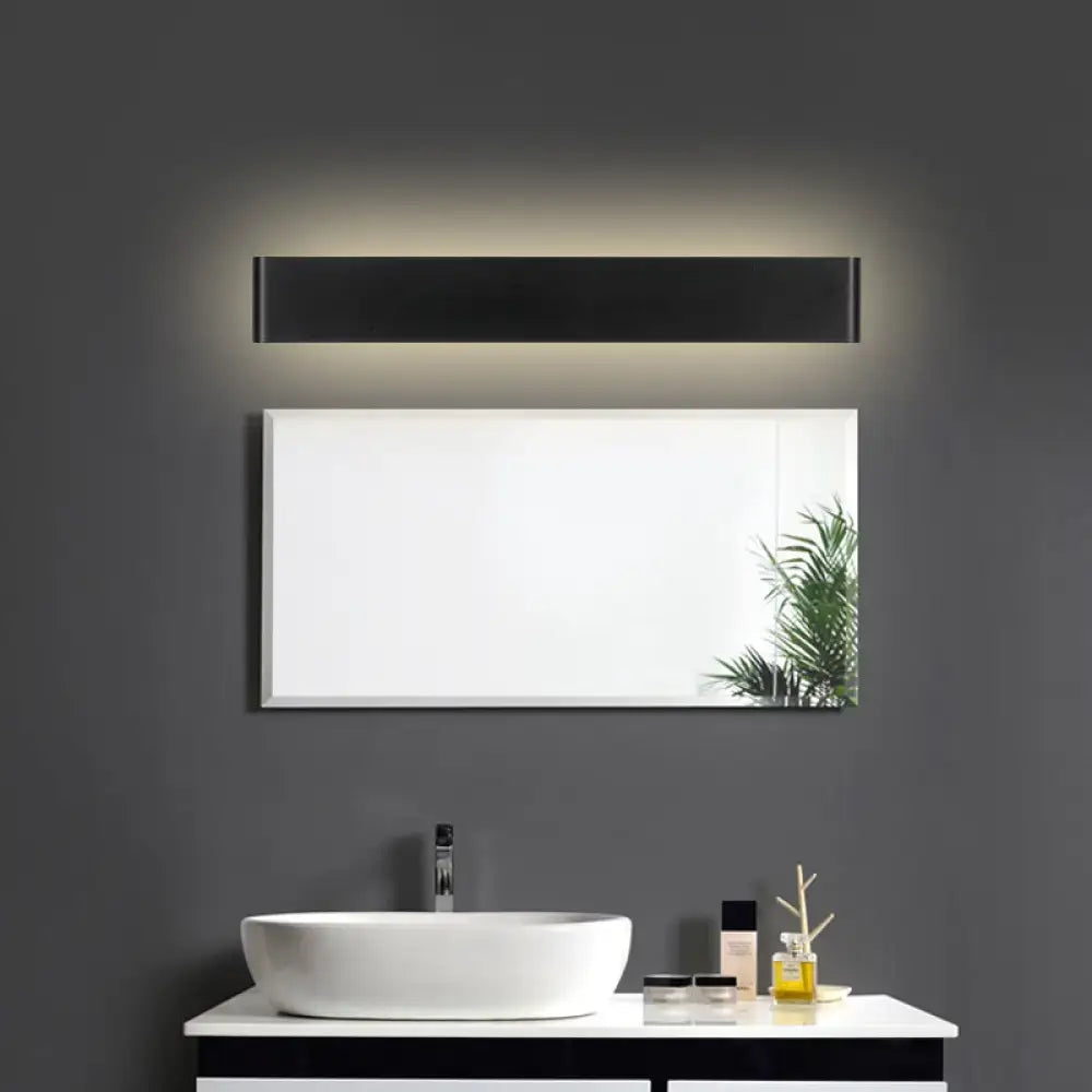 Modern black 12 inch led vanity wall sconce bathroom light
