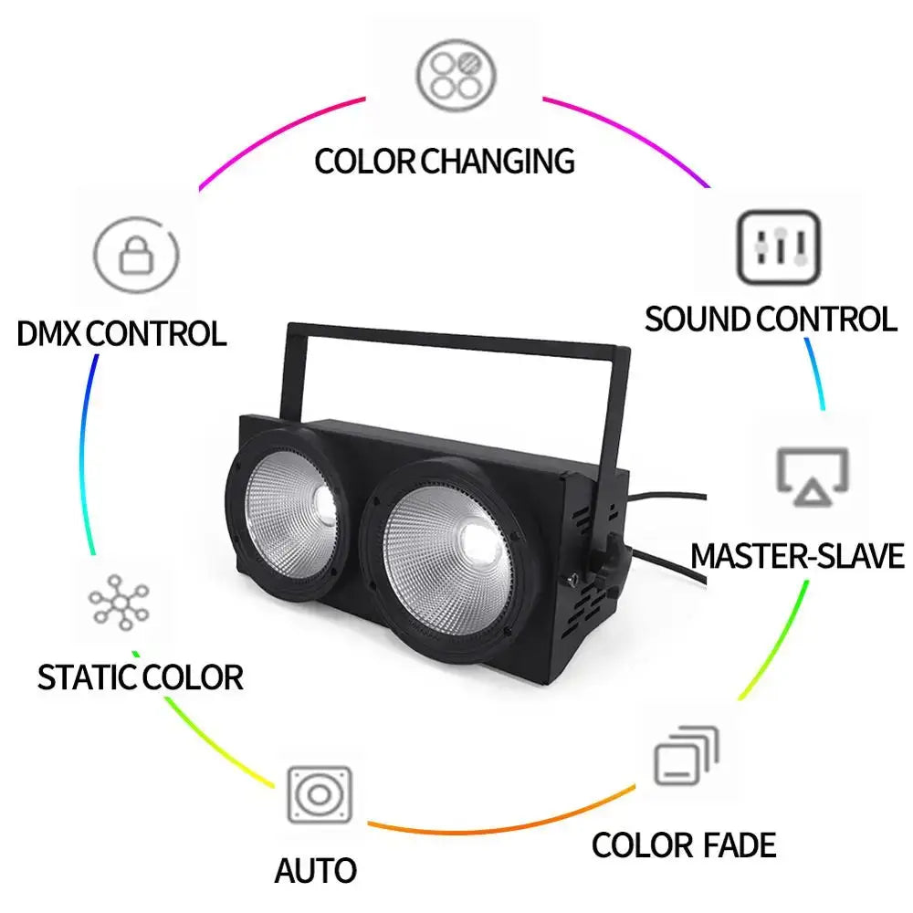 Modern black 200w cob led par blinder – disco dj stage light