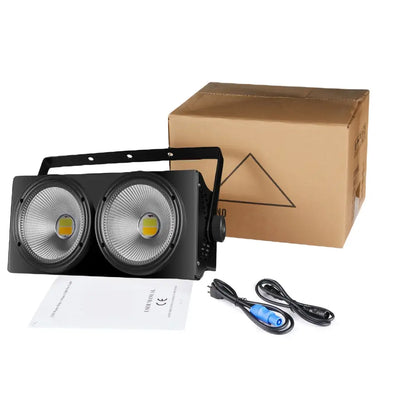 Modern black 2eyes cob led audience light for living room disco strobe