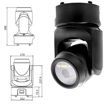 Modern black 300mw rgb moving head laser light club animation