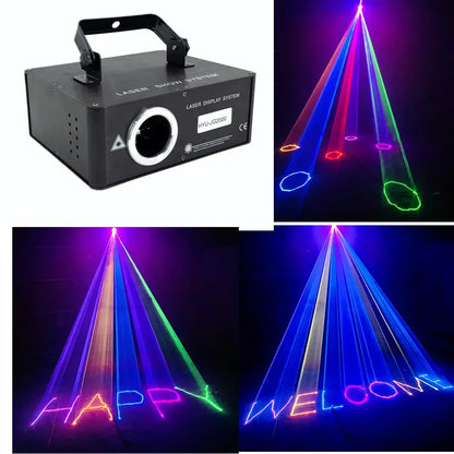 Modern black 3d laser lights rgb colorful living room disco beam