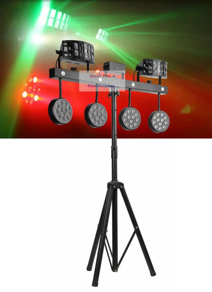 Modern black 4-in-1 led light stand bar and disco party lighting