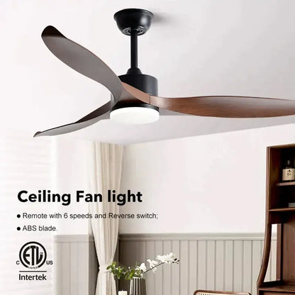 Modern black 52 inch pure copper dc motor ceiling fan living room