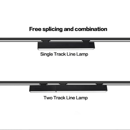 Modern black 60cm led track light office linear strip light