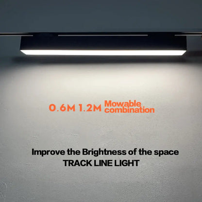 Modern black 60cm led track light office linear strip light