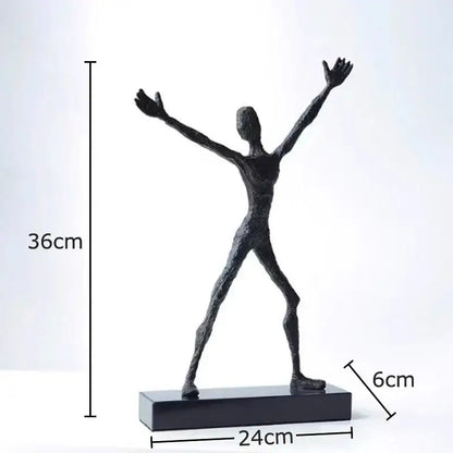 Modern black abstract lovers sculpture desk ornament bedroom decor