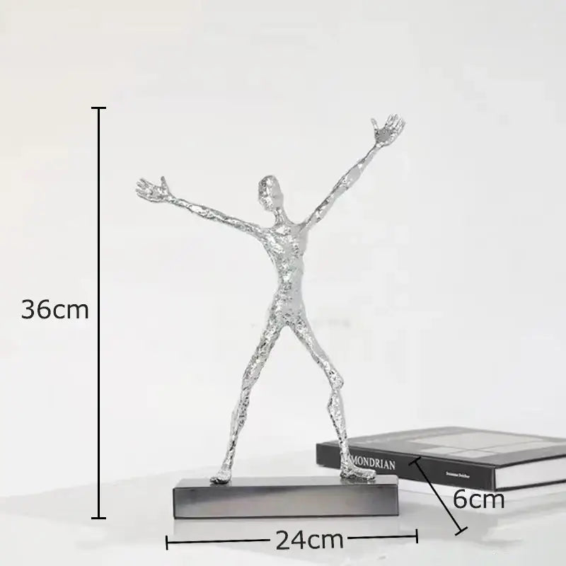 Modern black abstract lovers sculpture desk ornament bedroom decor