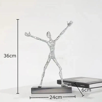 Modern black abstract lovers sculpture desk ornament bedroom decor