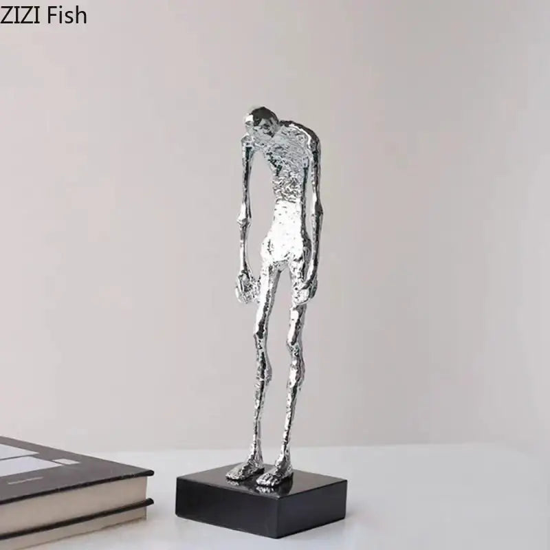 Modern black abstract lovers sculpture desk ornament bedroom decor
