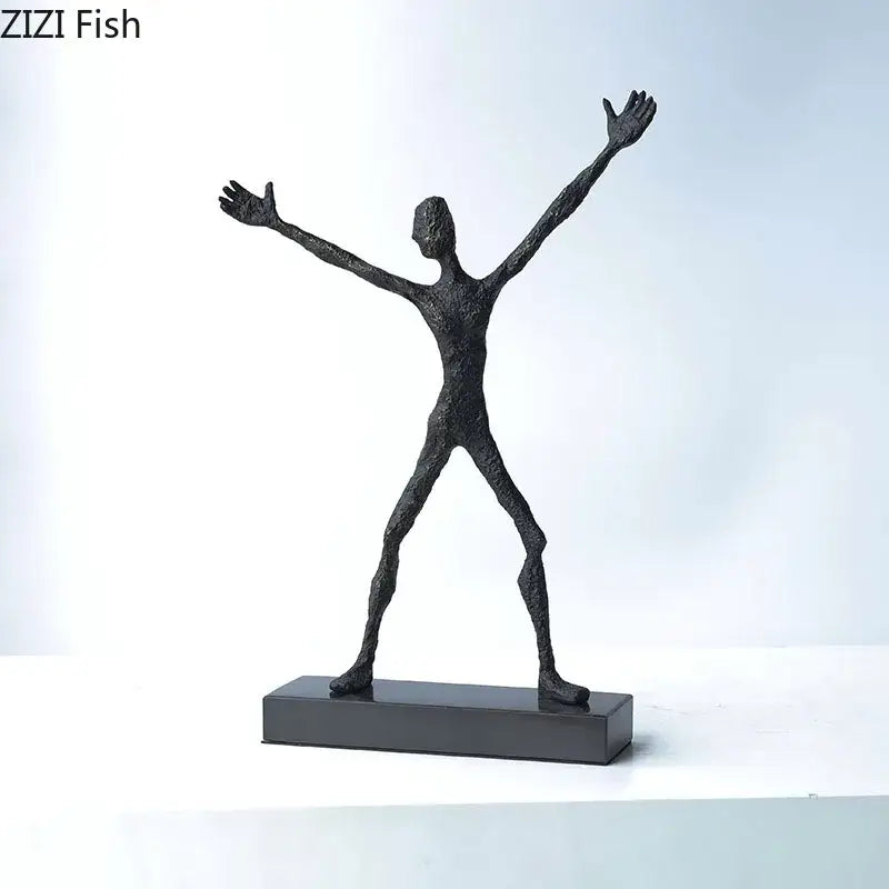 Modern black abstract lovers sculpture desk ornament bedroom decor