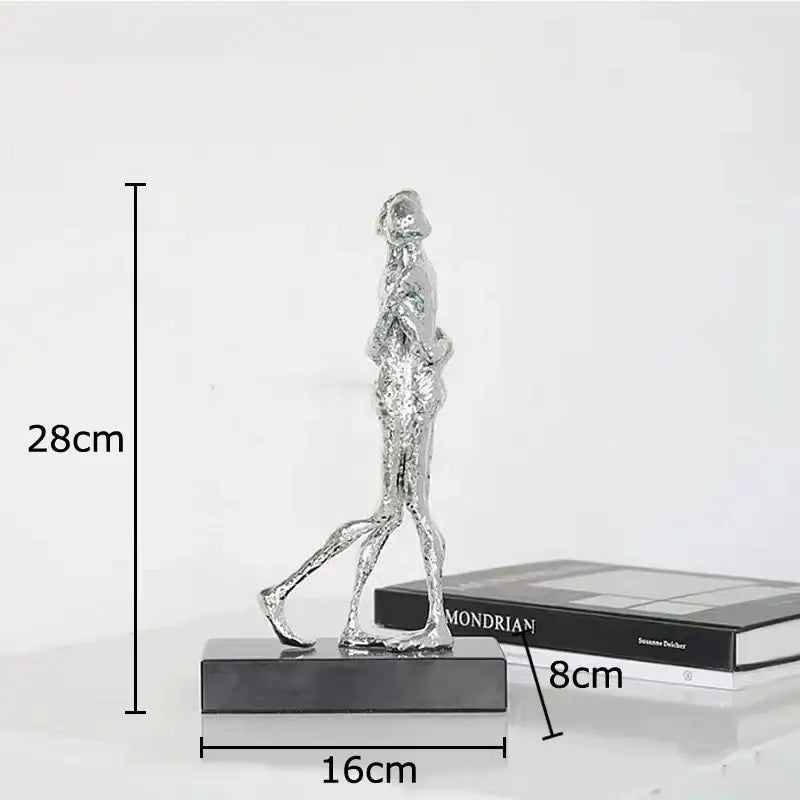 Modern black abstract lovers sculpture desk ornament bedroom decor