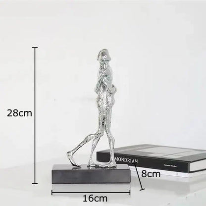 Modern black abstract lovers sculpture desk ornament bedroom decor