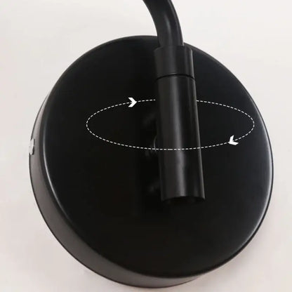 Modern black acrylic iron led wall lamp bedroom adjustable reading light