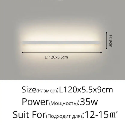 Modern black acrylic led wall lamps bedroom shelf with hooks