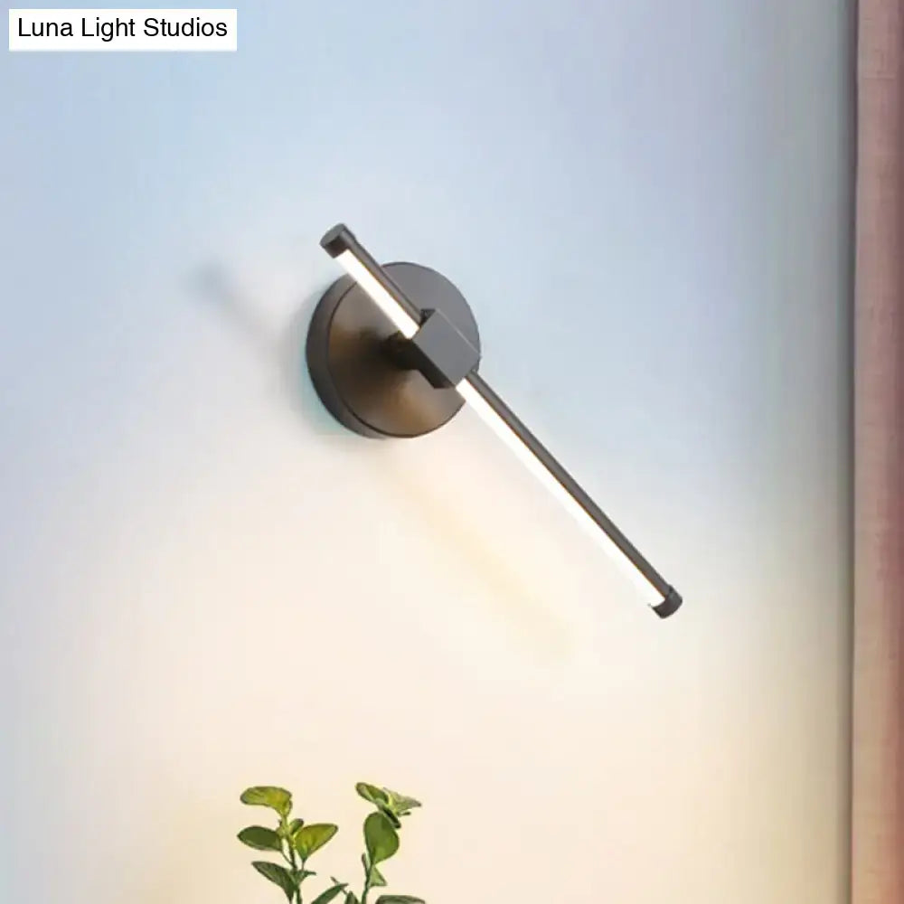 Modern black acrylic tube led wall sconce bedroom light 110v-120v