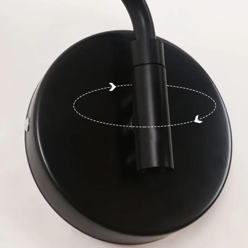 Modern black adjustable acrylic iron led wall lamp bedroom reading light