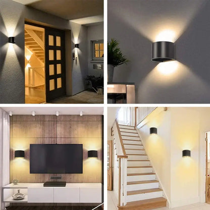 Modern black adjustable aluminum wall sconce – bedroom led light