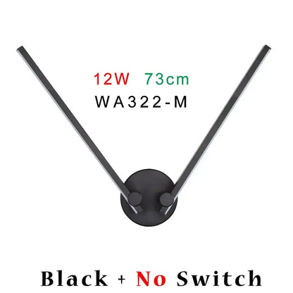 Modern black adjustable double arm wall light for living room