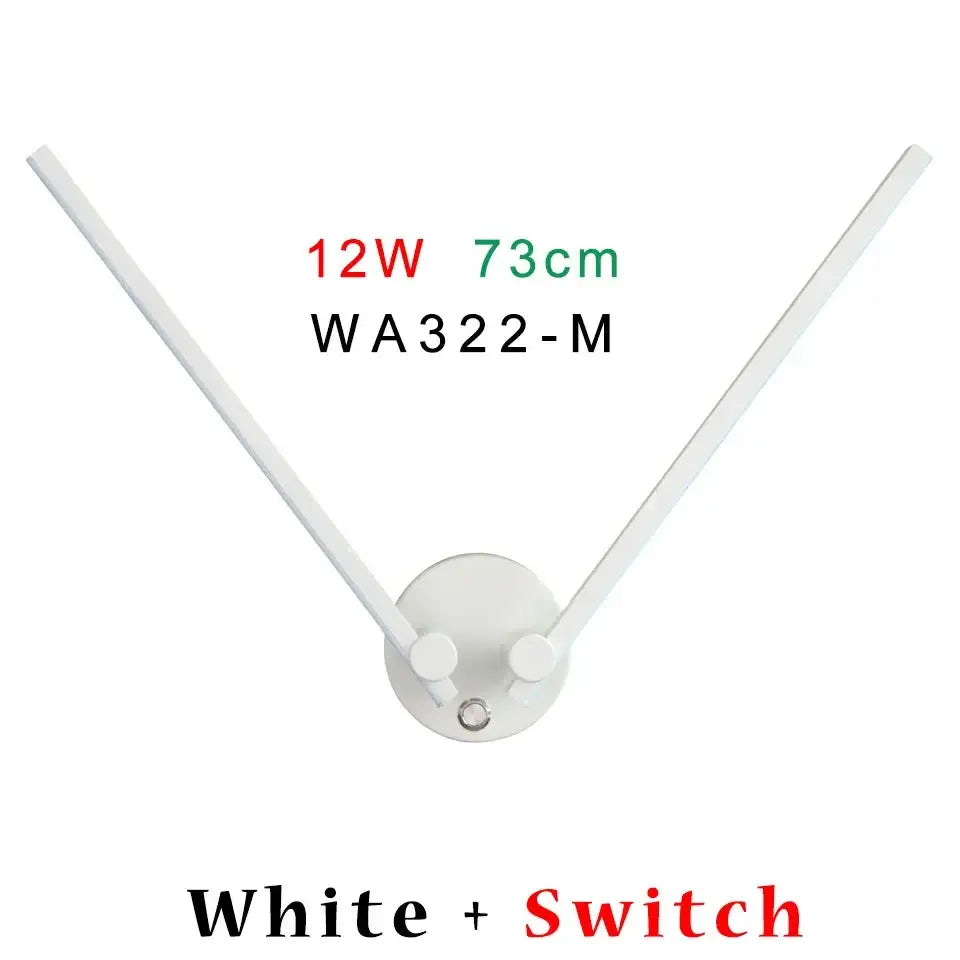 Modern black adjustable double arm wall light for living room