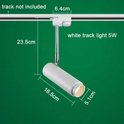 Modern black adjustable focus track lights commercial gallery light