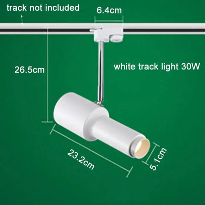 Modern black adjustable focus track lights commercial gallery light